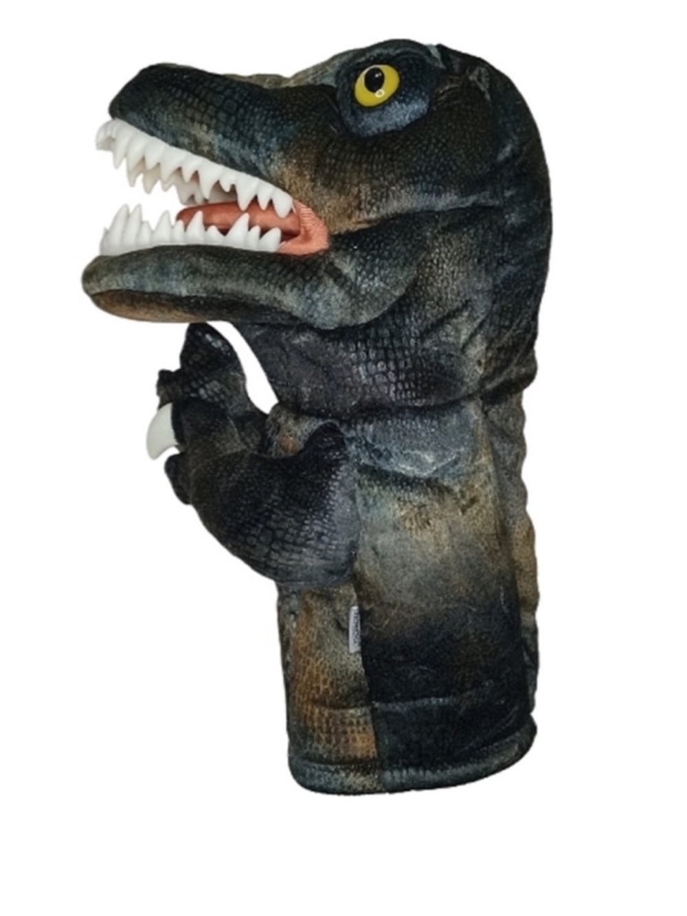 Black Velociraptor Puppet for Reptile Play and Display - Picture 4 of 6